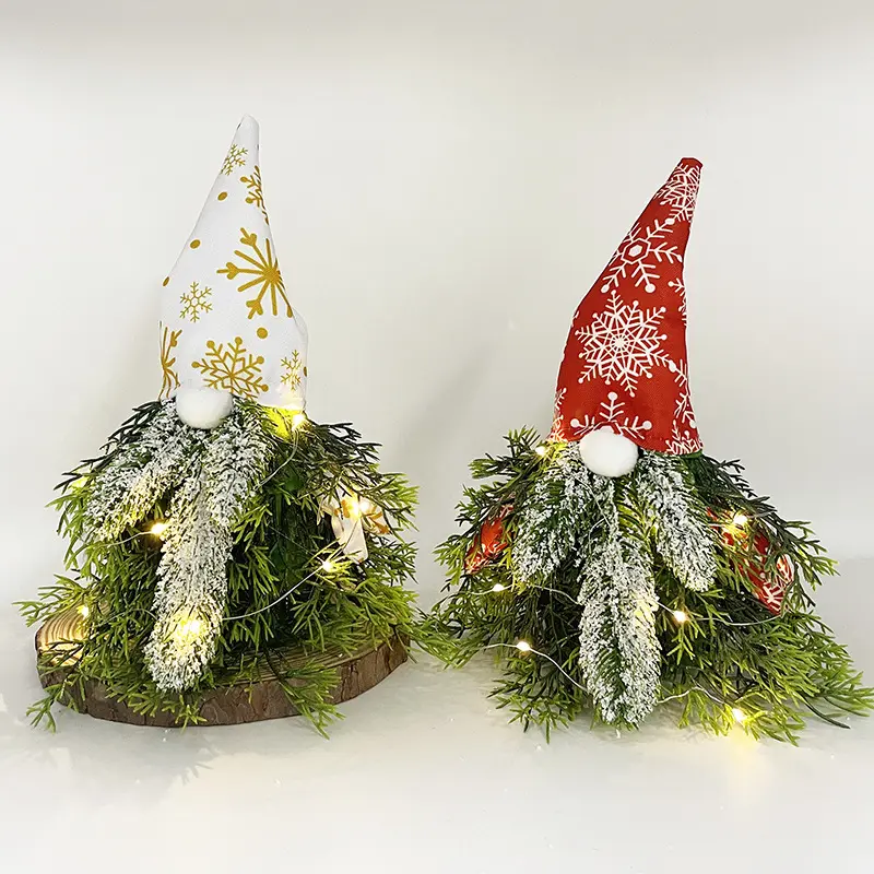 Golden Green Christmas Supplies Window Decoration Plants