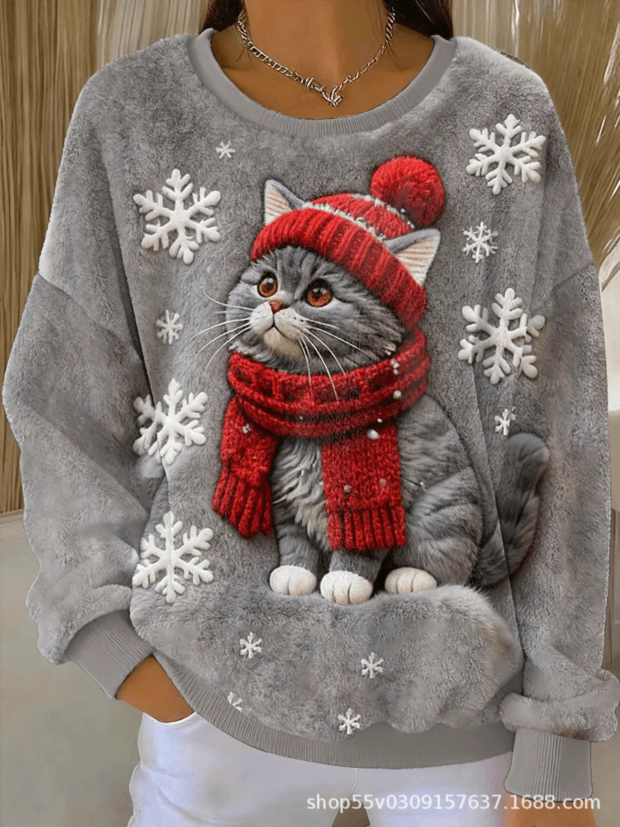 3D Digital Print Atmosphere-Boosting Flannel Hoodie - Image 1