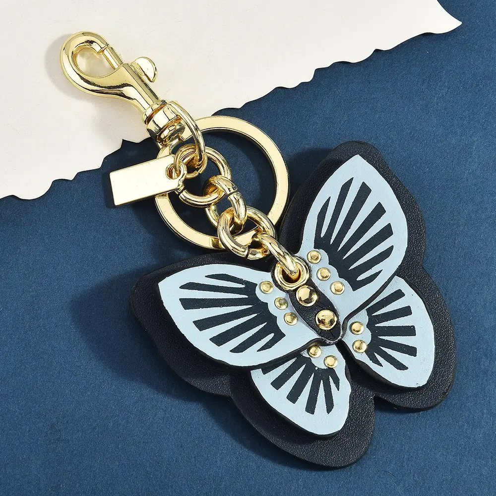 Camellia Butterfly Keychain Pendant
