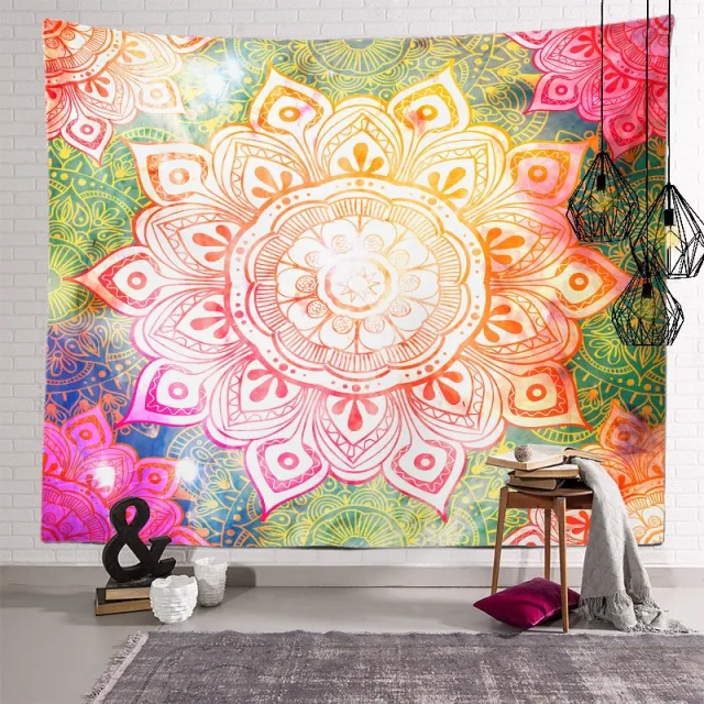 Bohemian Indian Mandala Lotus Large Tapestry Room Background Hanging Cloth Wg1043 - Shop at LoveMi