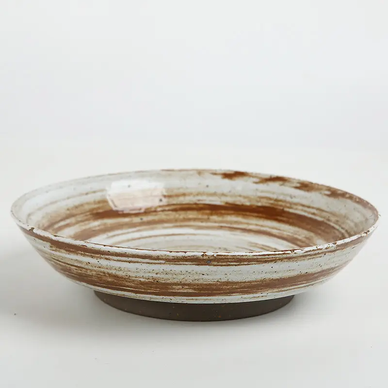 Handmade Glazed Ceramic Tableware Rice Bowl Plate Fruit