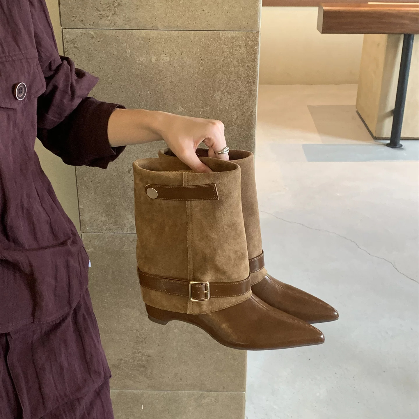 Women's Retro Slimming Western Cowboy Boots