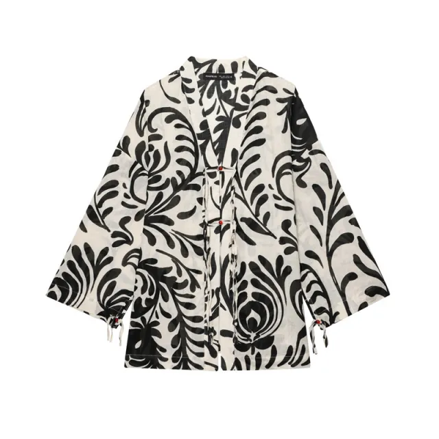 Women's Printed Kimono Coat Pants Top M - Shop at LoveMi