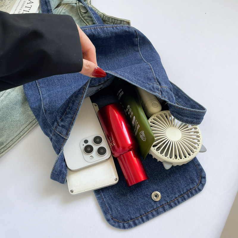 Womens Denim Commuter Crossbody Bag