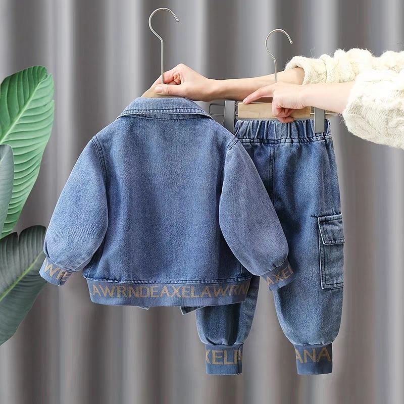 Boys Denim Suit Spring Clothes Western Style - Image 1
