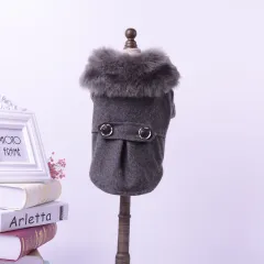 New Pet Feet Solid Colour Autumn And Winter Clothing - Grey - View 1