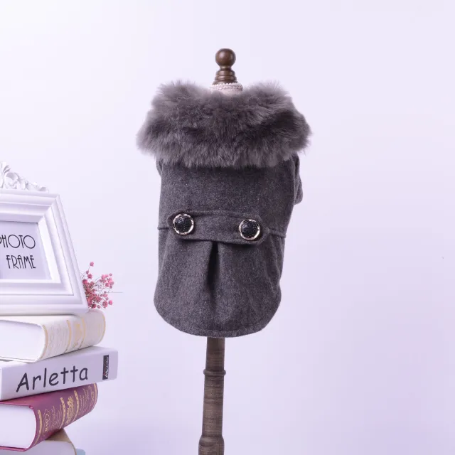New Pet Feet Solid Color Autumn And Winter Clothing Gray - Shop at LoveMi