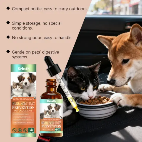 Flea and Tick Prevention Support Drops for Dogs