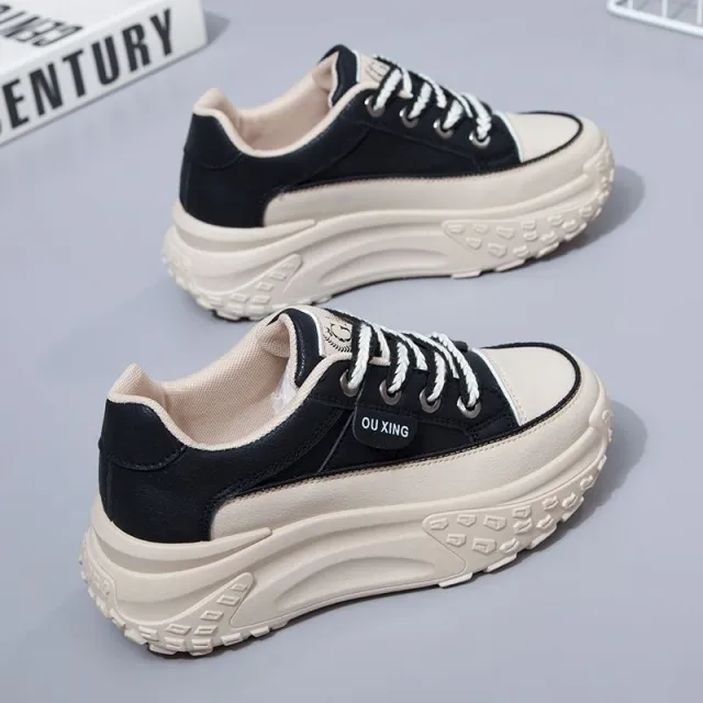Casual Versatile Korean Style Height Increasing Breathable Sneaker Black - Shop at LoveMi