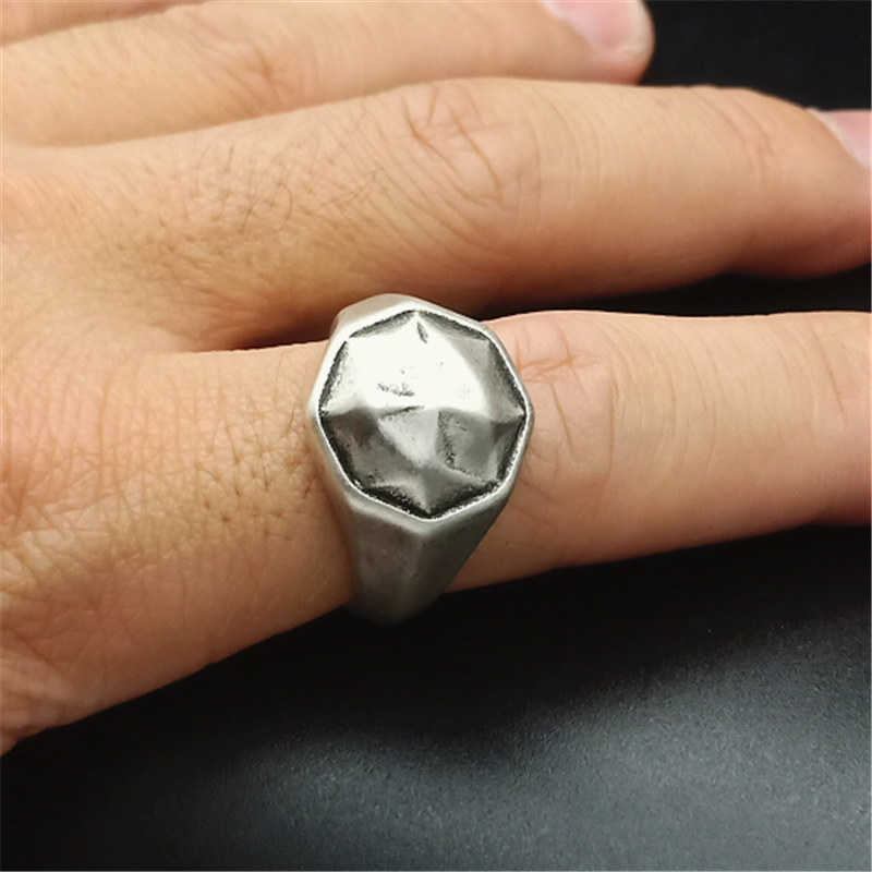 Fashion Titanium Steel Ornament Punk Cast Stainless Steel Ring Trendy Nightclub