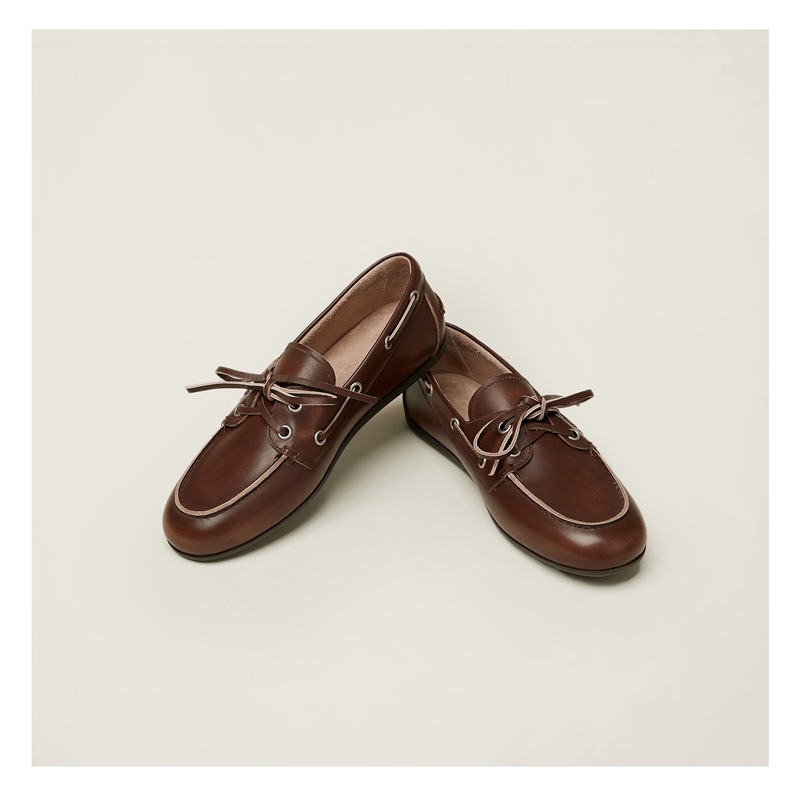Leather Lace-Up Loafers, picture 3 of 5