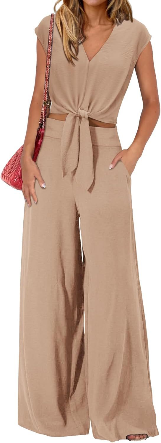 High Waist Slim-fit Wide-legged Pants Suit - Image 10