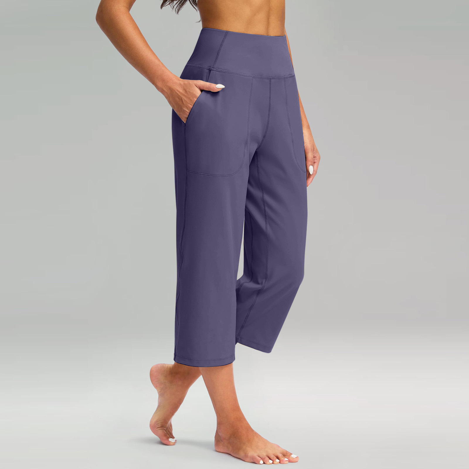 High-waisted Athletic Wide-leg Pants With A Butt-lifting Effect