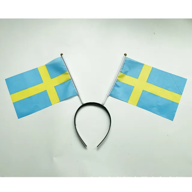 Hand Signal Flag Headband Hair Accessories Festival Activities Cheering Props Sweden - Shop at LoveMi