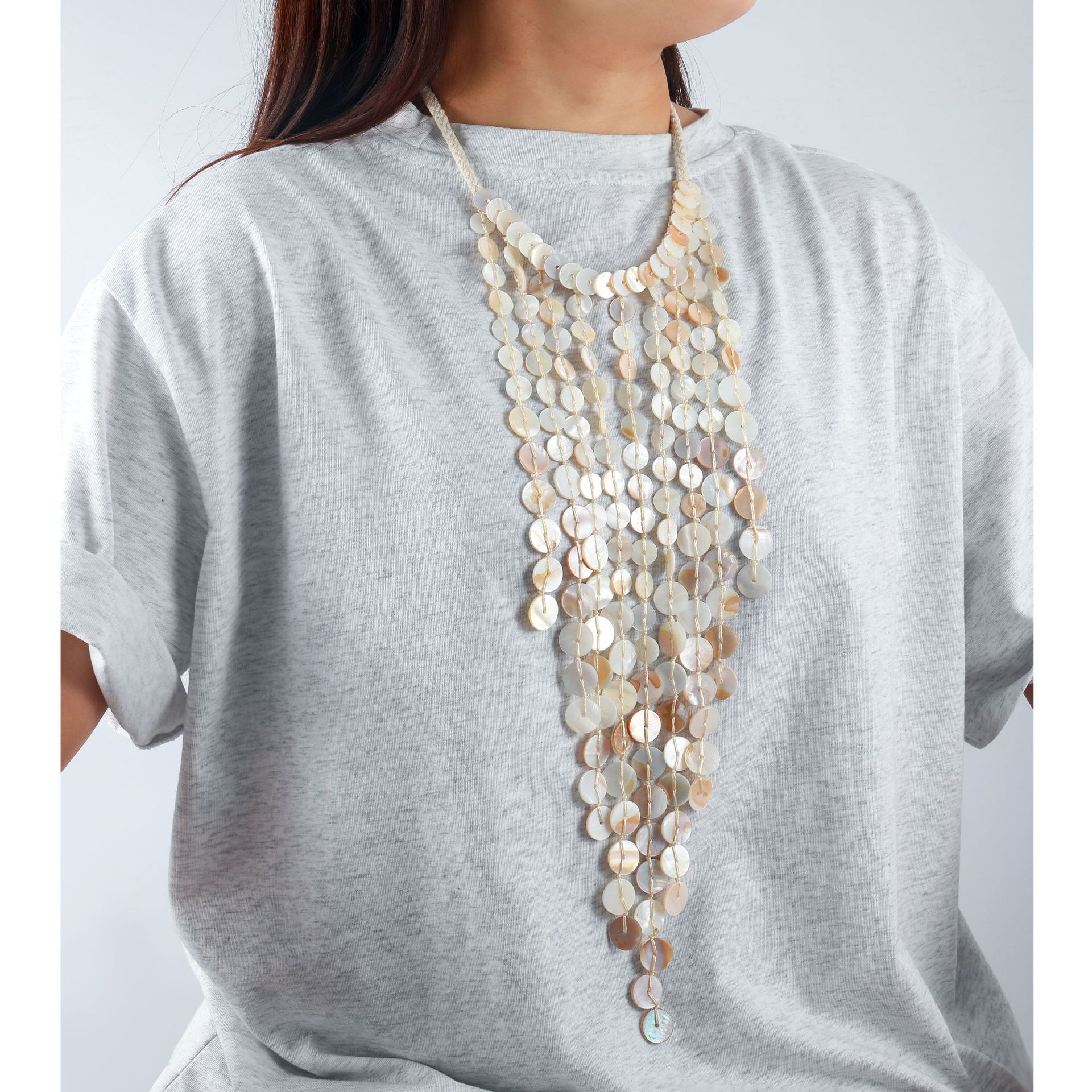 Shell Tassel Handwoven Ocean Beach Resort-Style Multi-Layer Necklace
