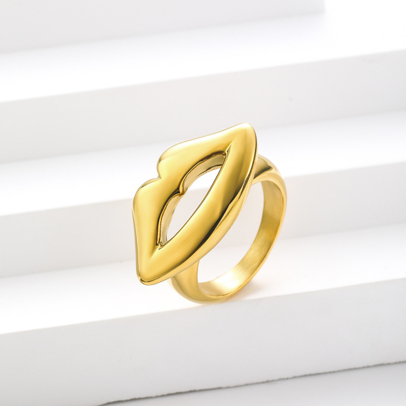 Cool Ins Style Special-interest Design Titanium Steel High-grade Exaggerated And Personalized Temperament Lip Ring