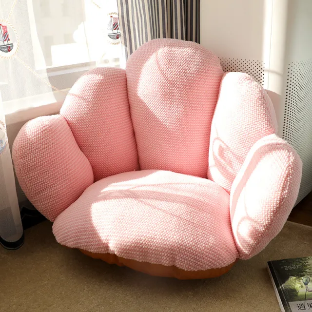 Futon Cushion Lazy Children Reading Small Cushion Sofa Two Color Beanie Pink - Shop at LoveMi