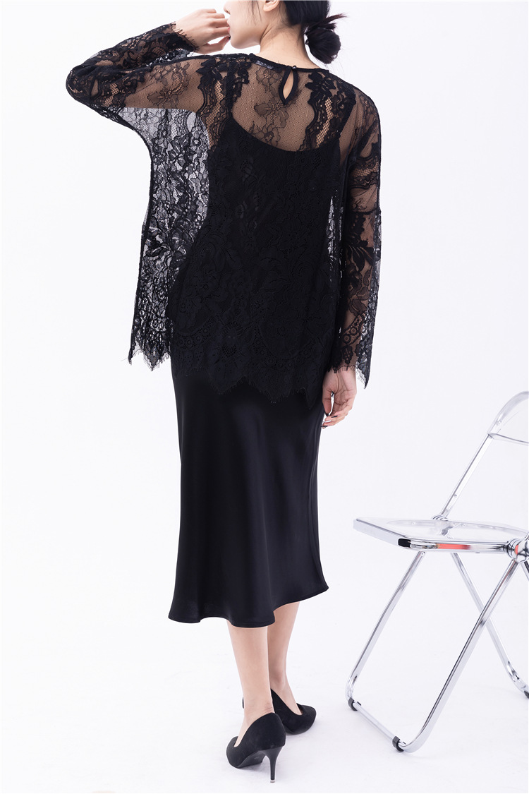 Women's Long Sleeve Cutout Blouse