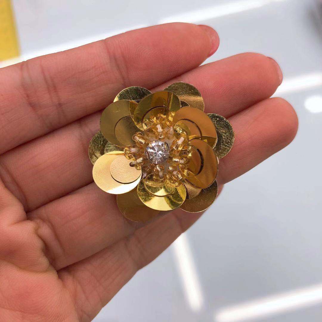 Popular Bead Sequin Flower Handmade Beaded Accessories Shoes And Hats Bag Clothing Accessories