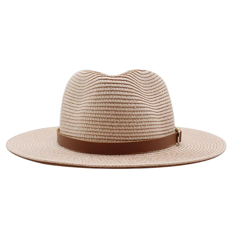 Sun Protection Travel Vacation Beach Woven Denim Top Hat - Pink