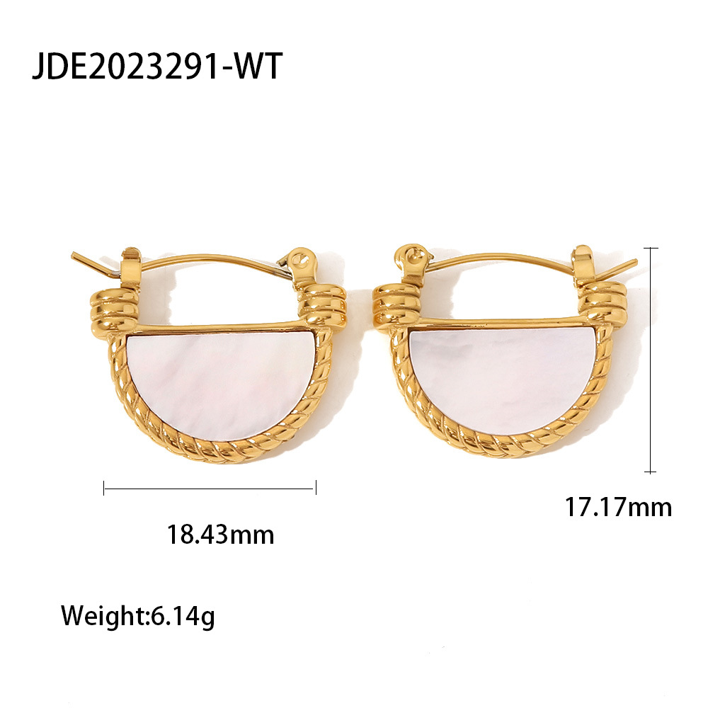 Niche Retro Natural Magic Color Pendant Earrings High Sense