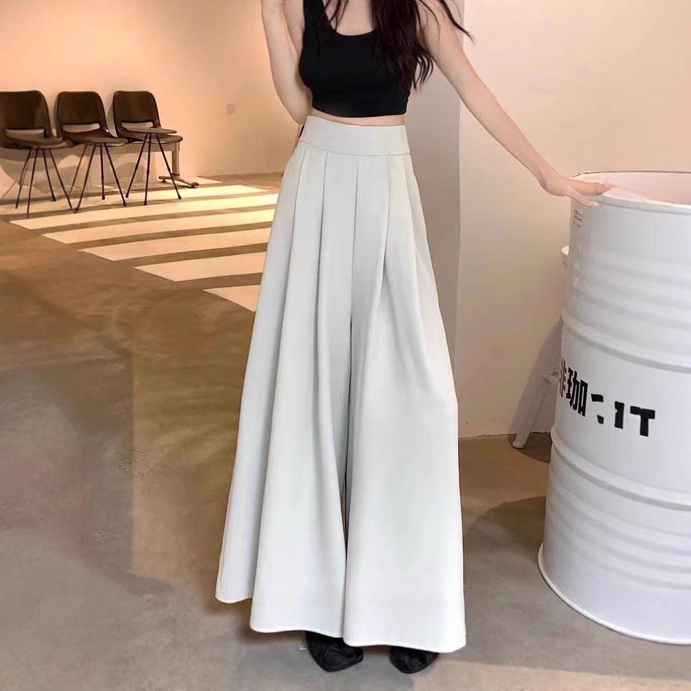 Summer Thin High-end Floor-length Pantsversatile Wide-leg Trousers
