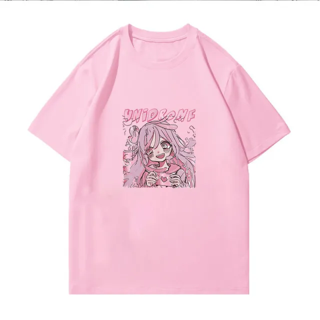 Summer Loose T shirt Female Cartoon Harajuku Clothes Kawaii Casual 1 - Shop at LoveMi