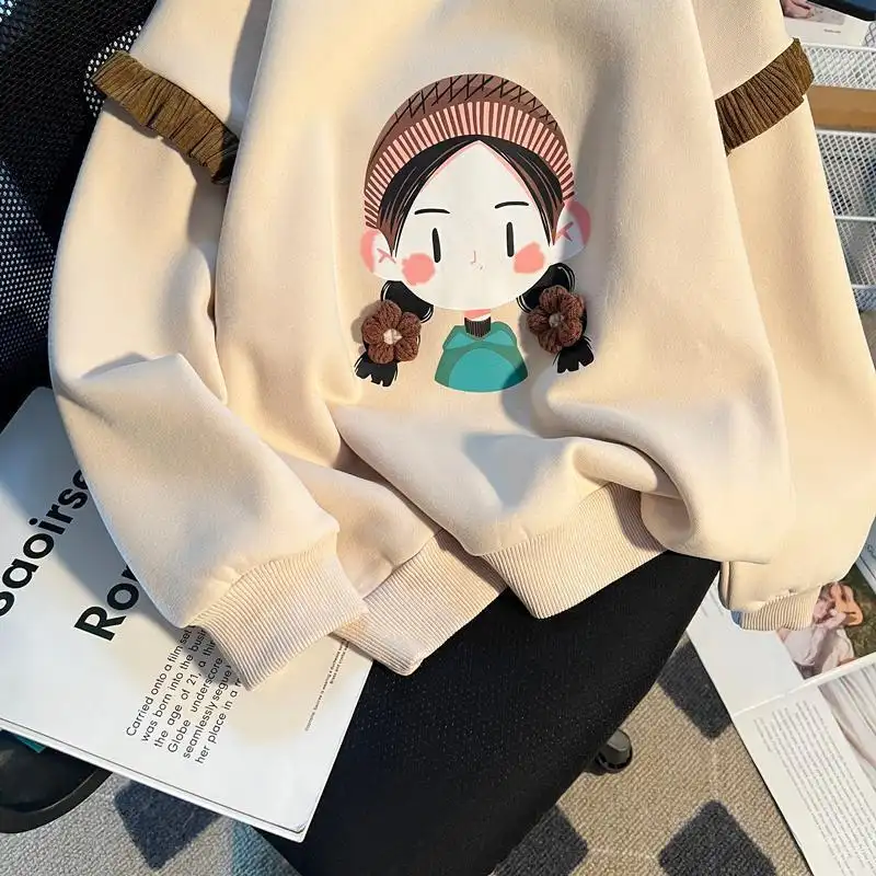 Girls Stylish Hoodie Base Layer Casual Style For Kids