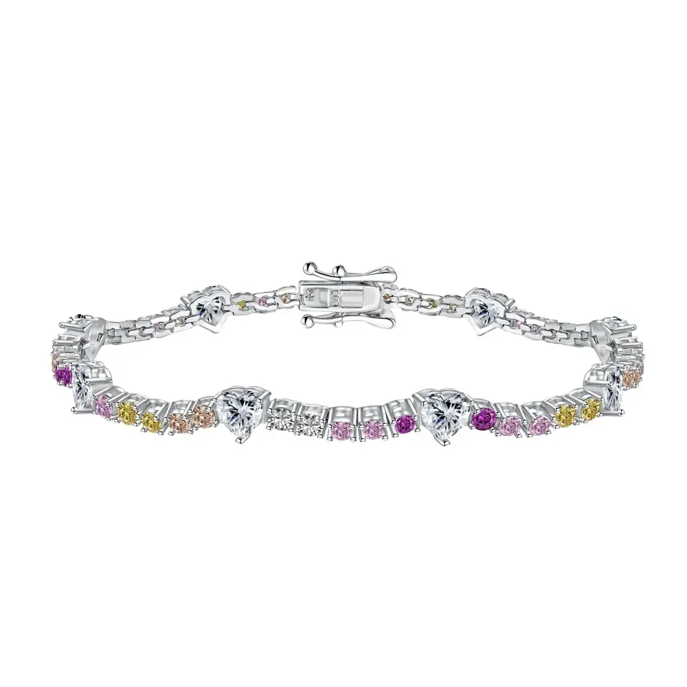 S925 Loving Heart In Sterling Silver Bracelet Affordable Luxury High Sense