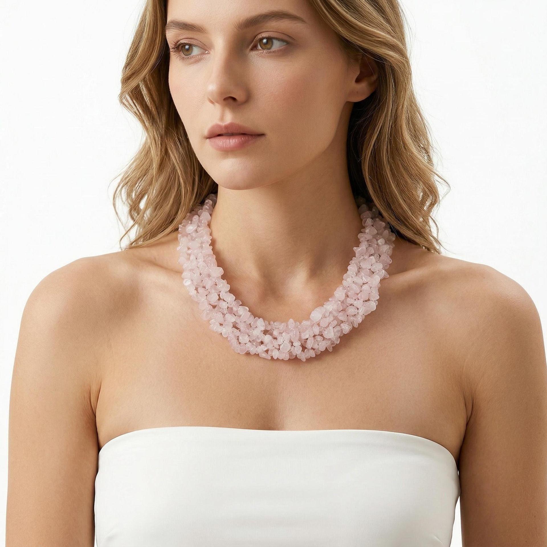 Natural Stone Layered Necklace