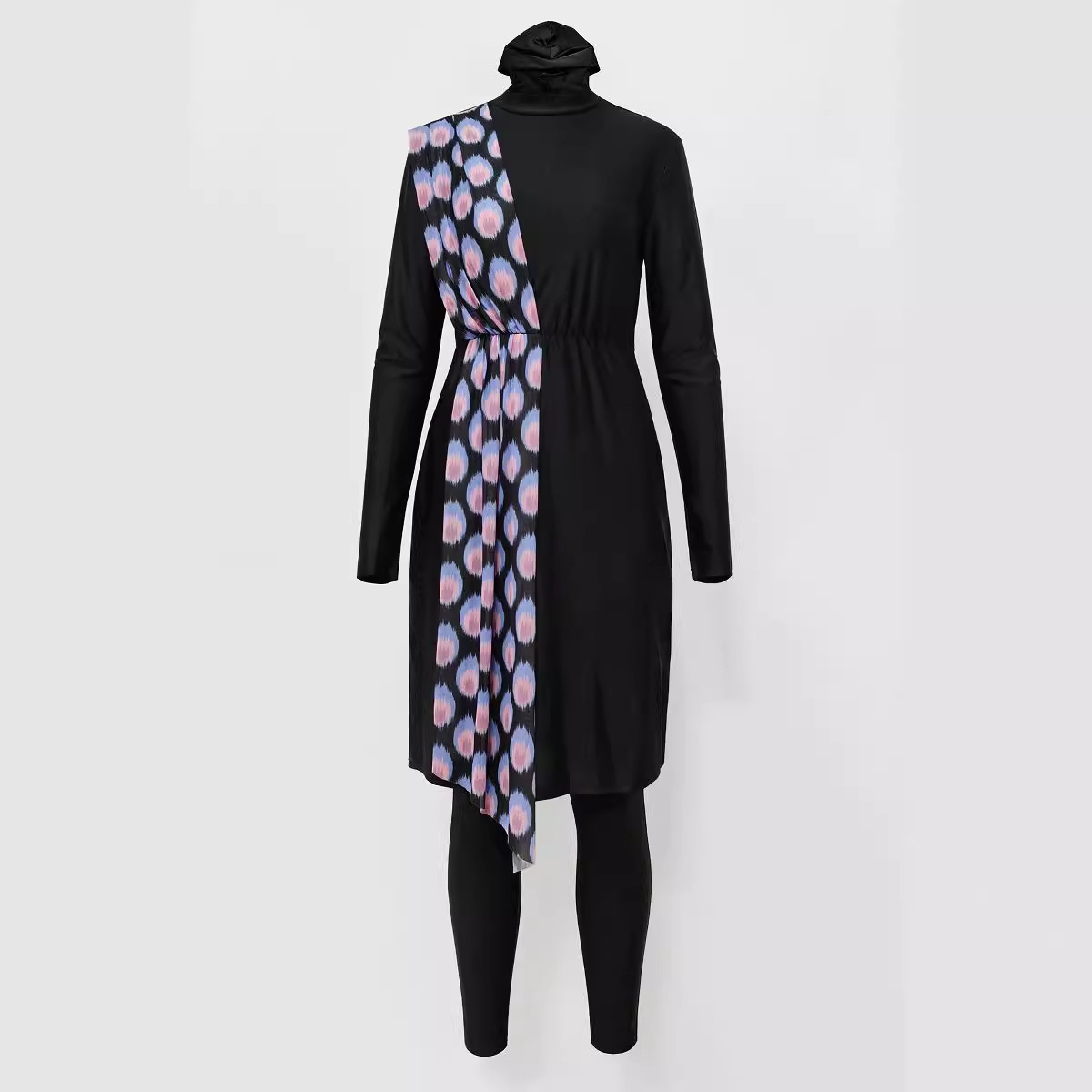 Outdoor Printed Swimsuit Sun Protection Conservative Fully Surrounded By Beach Suit