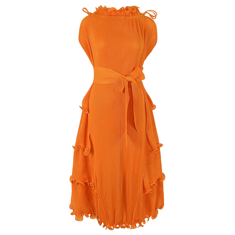 Pleated Short-Sleeve Midi Dress, picture 9 of 12