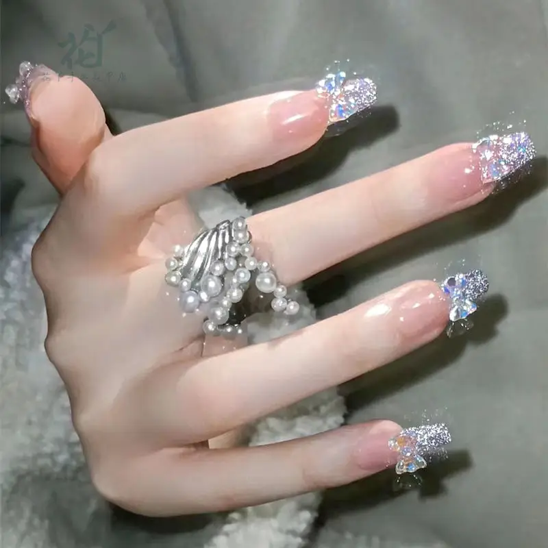 Women's Fashion Bowknot Simple Handmade Manicure