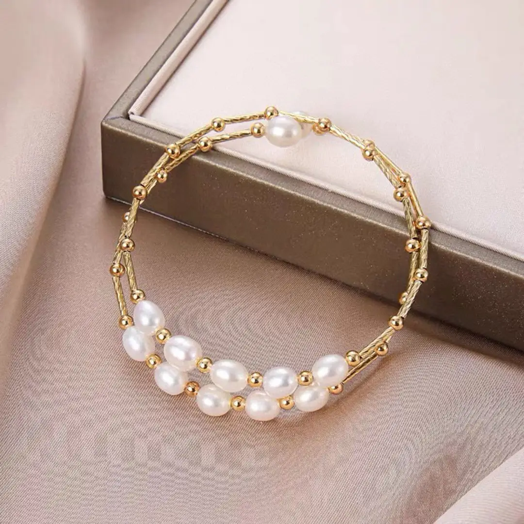 The Little Mermaid Natural Freshwater Pearl Double-Strand Bracelet
