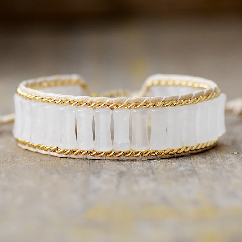 Natural Stone Handmade Beaded Woven Bracelet