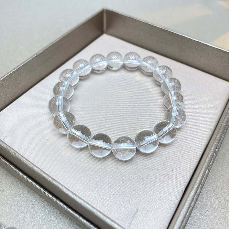 Silver Natural White Crystal Bracelet Design Elastic