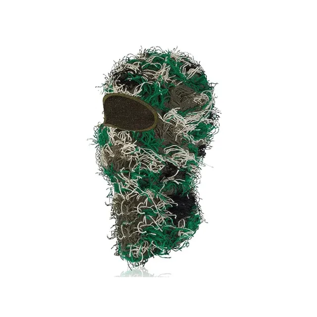 European And American Knitted Warm Face Mask Camouflage Dark Green - Shop at LoveMi