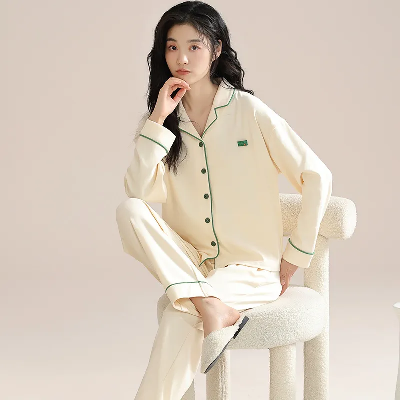 Women's Cotton Pajamas Can Be Worn Outside In Spring And Autumn - 246 Style-Xxxl
