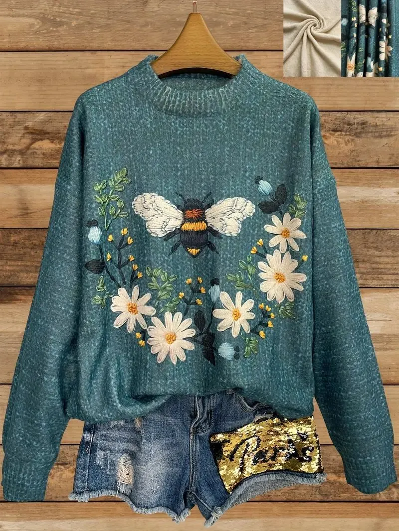 Men's 3D Printed Warm Leisure Winter Sweater - Dffza1-M