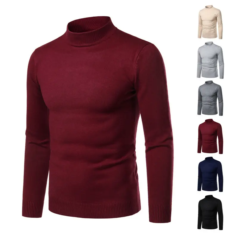 Mens Casual Half-neck Pullover Sweater