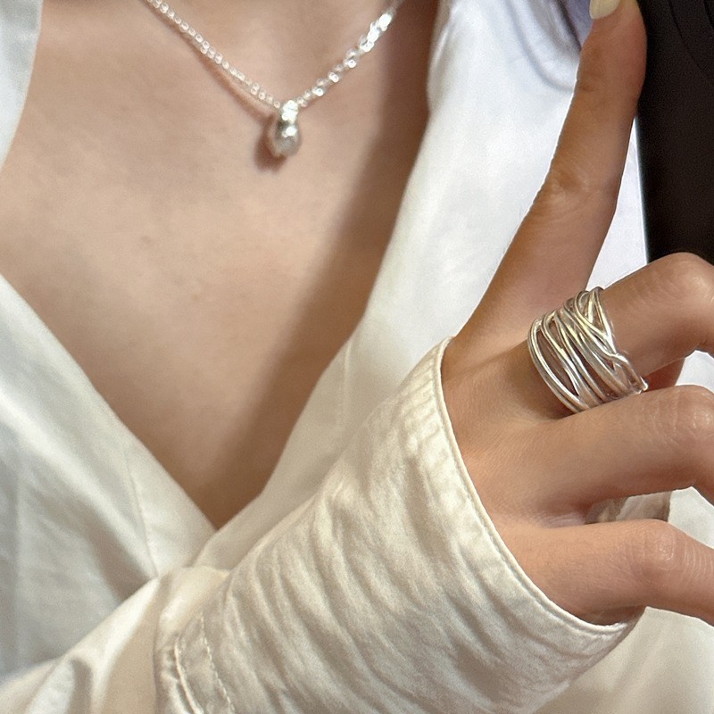 New Alloy Geometric Multi-layer Cross Ring Opening Adjustable