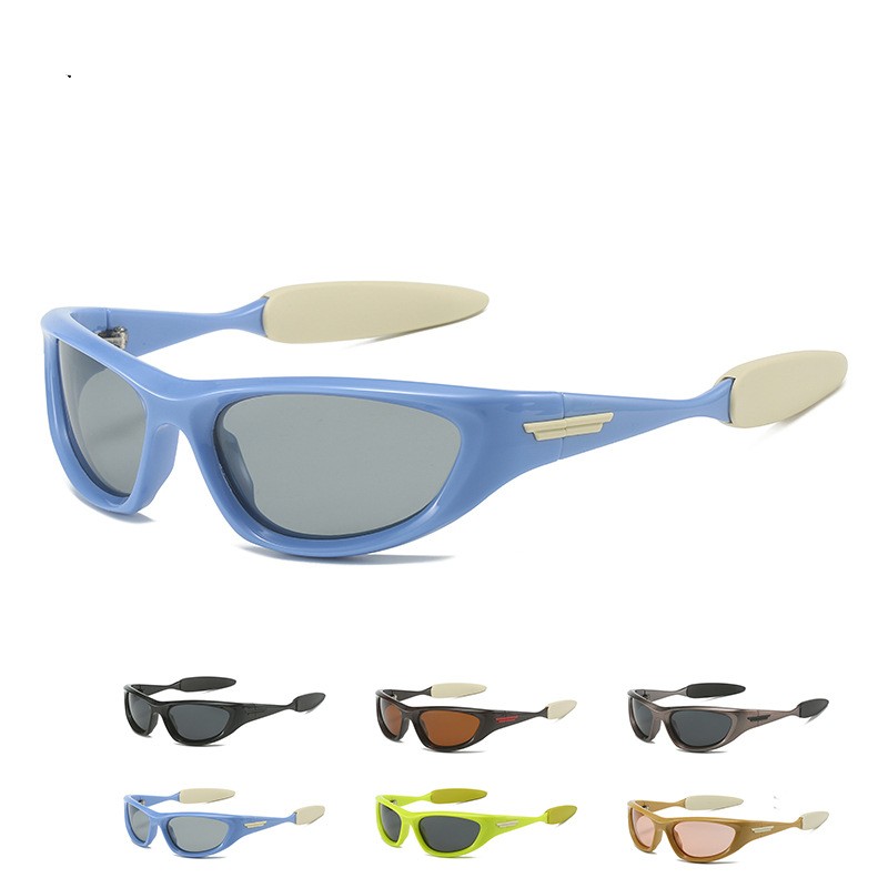 Polarized Sunglasses Retro Street Sports Cycling Sunglasses Blue - Shop at LoveMi
