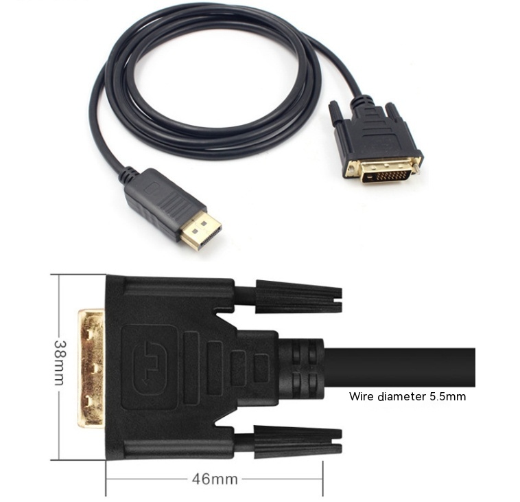 Displayport to DVI 24+1 HDMI cable computer monitor adapter cable 1.8m