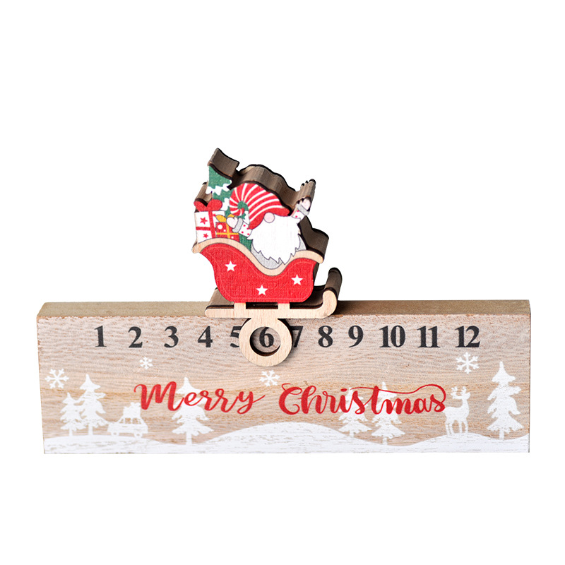 Christmas Wooden Calendar Mobile Ornaments