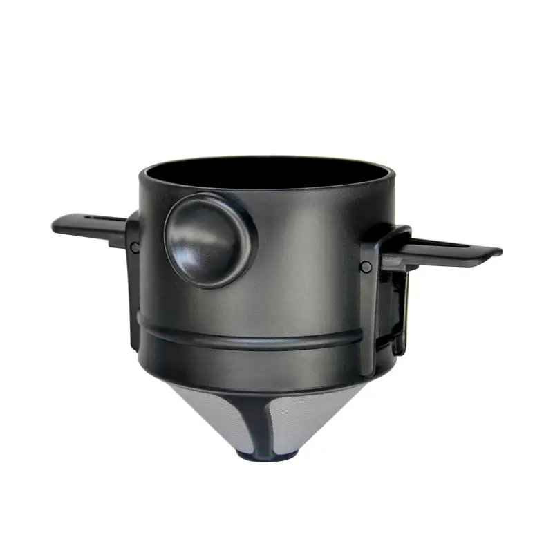 Folding Hand Coffee Tea Stainless Steel Double-layer Drip Filtering Tool Hanging Ear