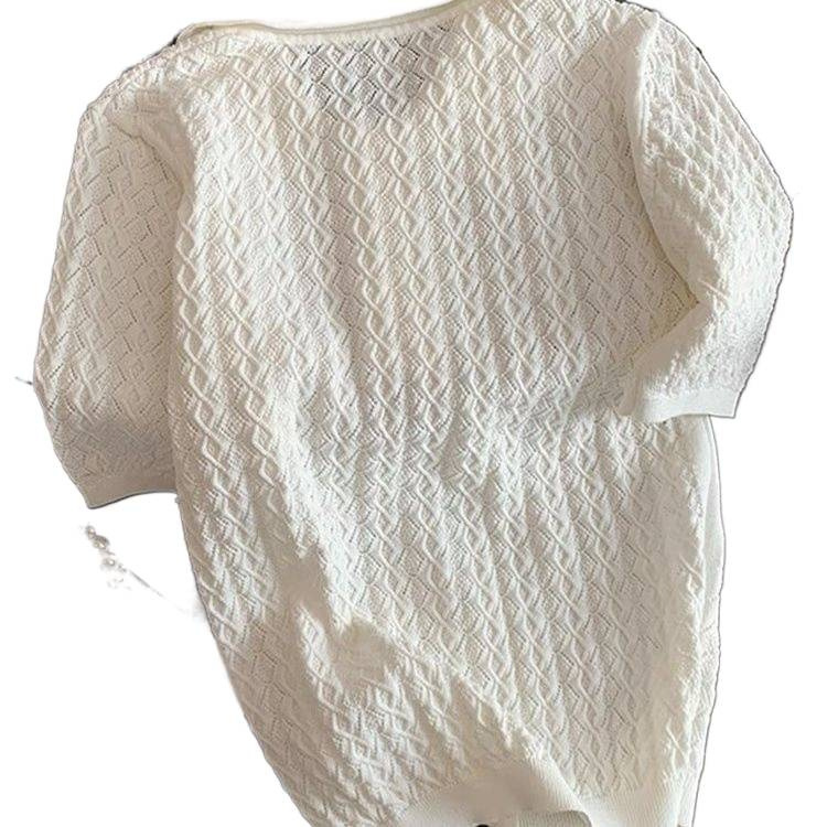 Ice Silk Polo-neck Knit Sweater For Women — foto 2