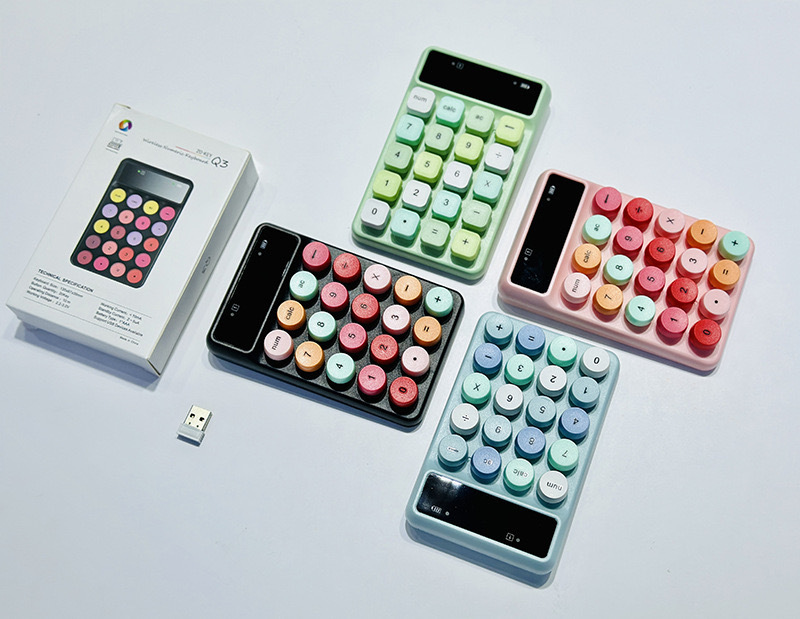 Mini-portable Complex New Q3 Wireless Digital Macaron Color Keyboard - Image 2