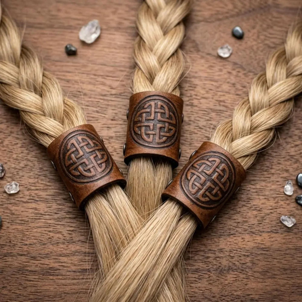 Retro Best-selling Nordic Viking-style Celtic Leather Hair