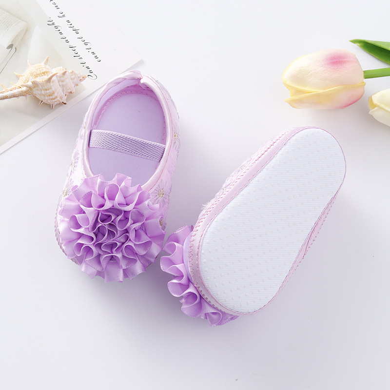 Cute Flower Princess September Baby Soft Sole Infant Shoes