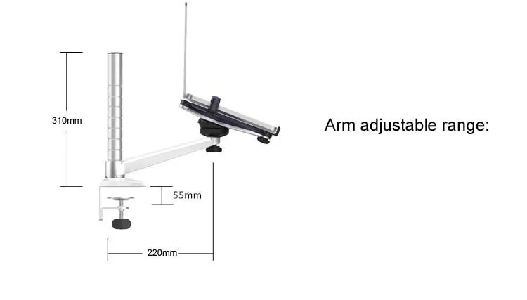 Title 4, OA-1 Aluminiumlegering, in hoogte verstelbare l...